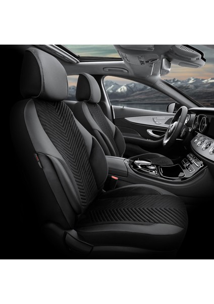Advanced Design Özel Tasarım Premium Süet-Deri Ekstra Destekli Universal Oto Koltuk Kılıfı Tam Set fiyatları
