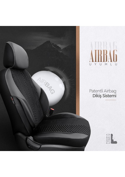 Advanced Design Özel Tasarım Premium Süet-Deri Ekstra Destekli Universal Oto Koltuk Kılıfı Tam Set fırsatları