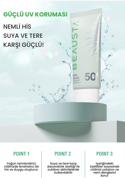 Hassas Ciltler Için Yatıştırıcı Nemlendirici Fresh Güneş Kremi Spf 50+ Pa++++