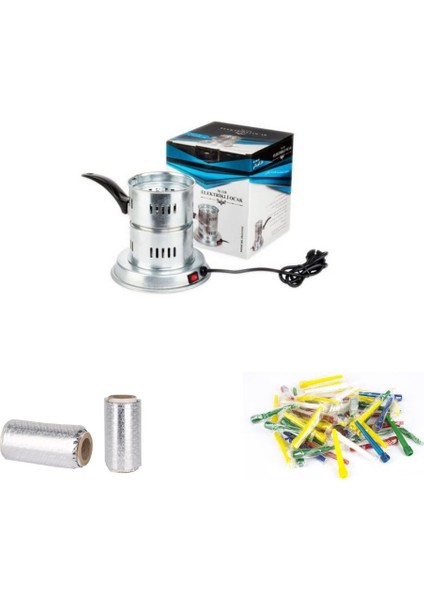 Galvaniz Elektrikli Ocak + Sipsi + Rulo Nargile Folyosu 3in1