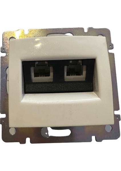 Valena 774439 RJ11 Telefon Girişi 2'li Beyaz Çerçeve Dahil
