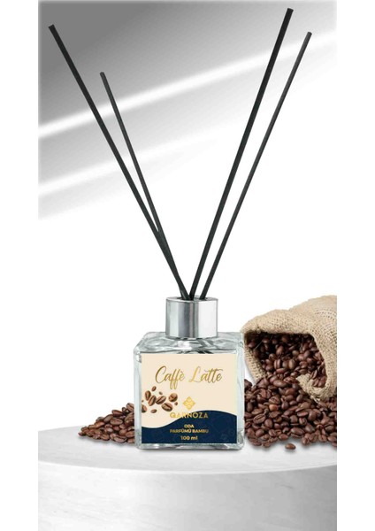 Caffe Latte Oda Kokusu, Çubuklu Oda Kokusu, Bambu Çubuklu 100 ml Natural
