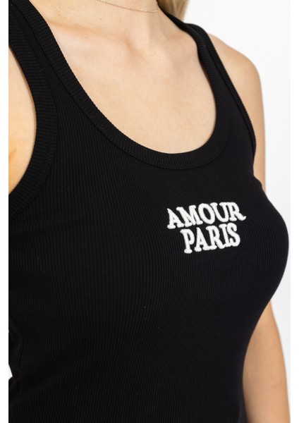 Siyah Amour Paris Atlet Bluz