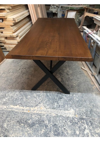 Ceviz Rengi Kütük Masa 90X150.CM