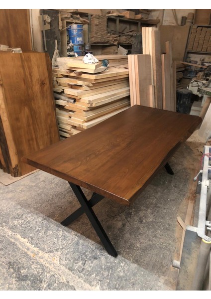 Ceviz Rengi Kütük Masa 90X150.CM