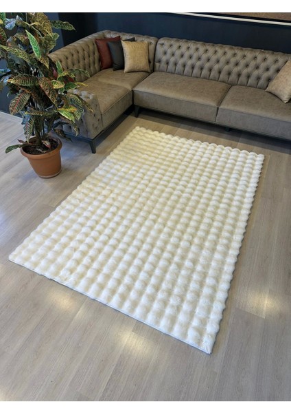 Hoom Rugs Bubble Tavşan Post Beyaz