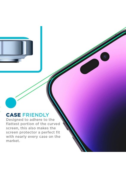 iPhone 14 Pro Max Uyumlu Tam Kaplama Bilvis Double Strong Tempered Glass Cam Ekran Koruyucu fırsatları
