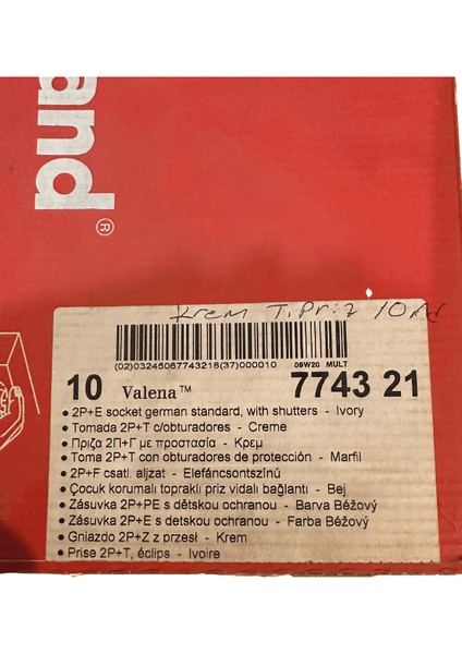 Valena 774321 Çocuk Korumalı Priz Krem Bej Çerçeve Dahil