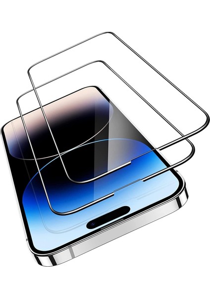 iPhone 13 Uyumlu Tam Kaplama Bilvis Double Strong Tempered Glass Cam Ekran Koruyucu