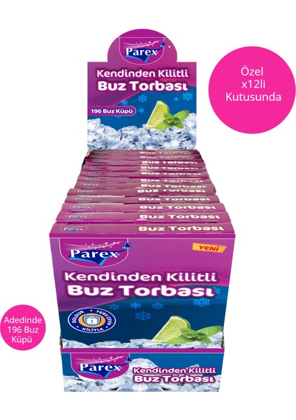 Kendinden Kilitli Buz Torbası 3'lü