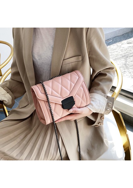 Kadın Küçük Kare Çanta Omuzdan Askili Çanta (Yurt Dışından)