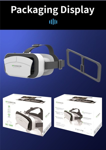 VR SHINECON G12 3D Sanal Gerçeklik Gözlüğü Siyah 4.5-7.0 Inch