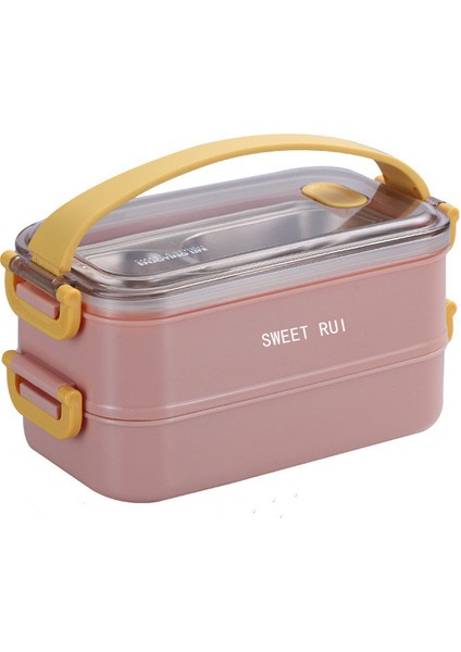 Sweet Ruı Çift Katmanlı 304 Paslanmaz Çelik Yalıtım Bölmeli Saklama Kabı (Yurt Dışından)