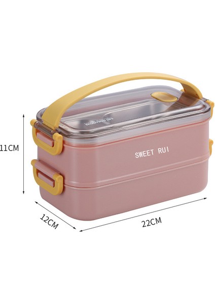 Sweet Ruı Çift Katmanlı 304 Paslanmaz Çelik Yalıtım Bölmeli Saklama Kabı (Yurt Dışından)