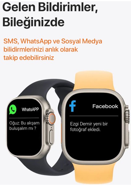 Watch 8 Z66 Ultra 45MM 1.92INÇ Bluetooth Arama Siri Özellikli Ios Android Uyumlu Akıllı Saat