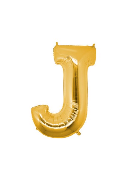 J Harfi Altın Folyo Balon 16 Inch 40 cm
