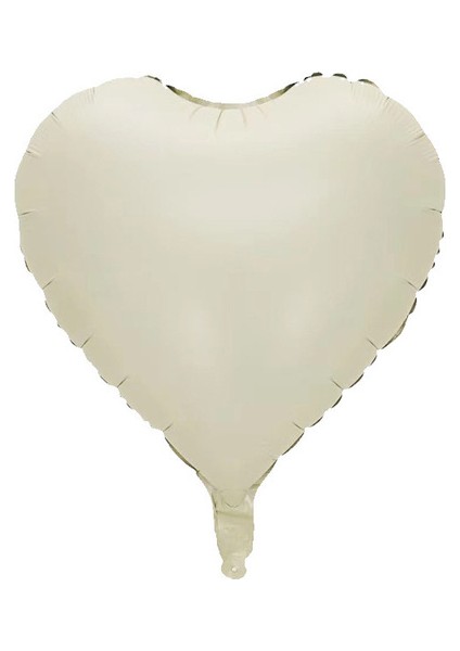 Kalp Bej 18 Inç Folyo Balon 1 Adet