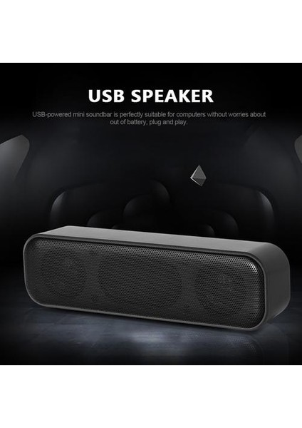 Usb Powered Soundbar Masaüstü Hoparlör Kablolu Bilgisayar (Yurt Dışından)