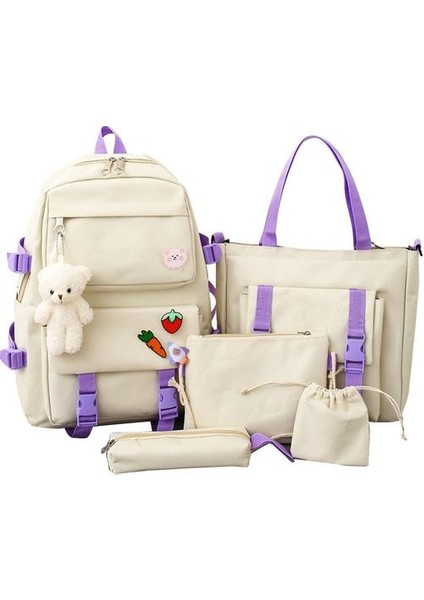 Çocuk 5'Li Büyük Kapasiteli Okul Çantası Seti (Yurt Dışından)