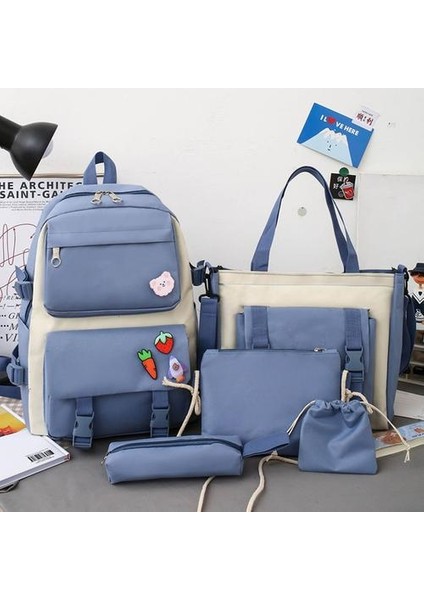 Çocuk 5'Li Büyük Kapasiteli Okul Çantası Seti (Yurt Dışından) fırsatları