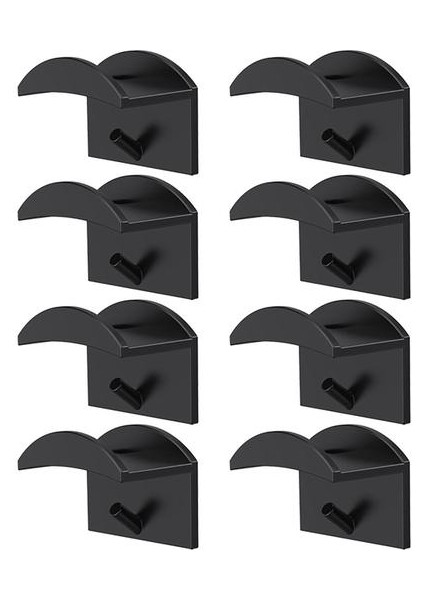 Duvar Şapkası Kancaları Minimalist Ceket Rafları Oturma Odası Gardırop Anahtarı Siyah (Yurt Dışından)