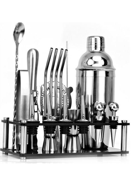 Paslanmaz Çelik Kokteyl Seti - Gümüş (Yurt Dışından)