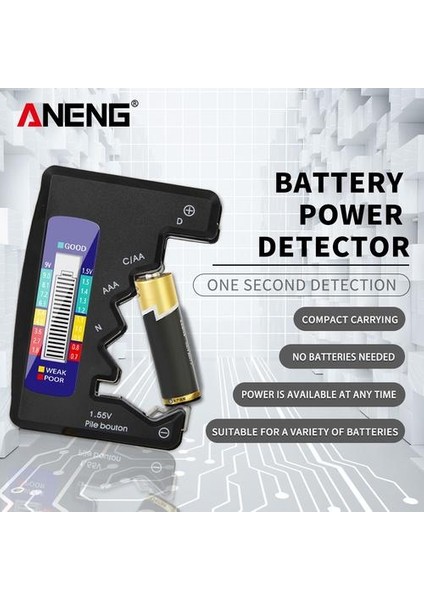 Lcd Güç Endeksi Ekranlı Pil Testi Cdn Aa Aaa (Yurt Dışından)