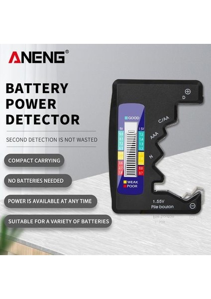 Lcd Güç Endeksi Ekranlı Pil Testi Cdn Aa Aaa (Yurt Dışından)