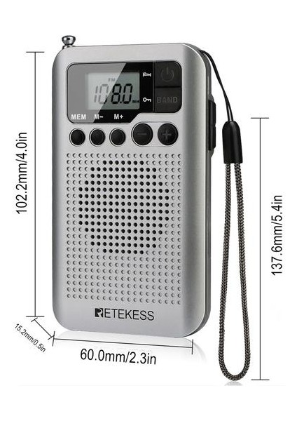 Tr106 Fm / Am Portatif Radyo Lcd Ekranlı (Yurt Dışından)