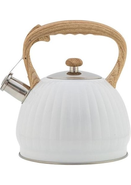 Paslanmaz Çelik Çaydanlık - Beyaz (Yurt Dışından)