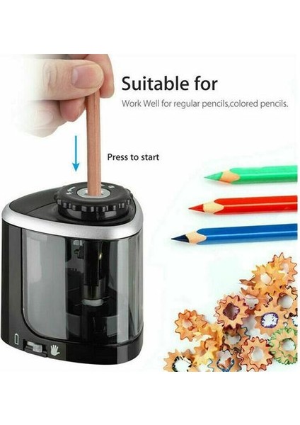 6 - 8mm Kalem 2'Si 1 Arada Elektrikli Manuel Otomatik Kalemtıraş - Siyah (Yurt Dışından) modelleri