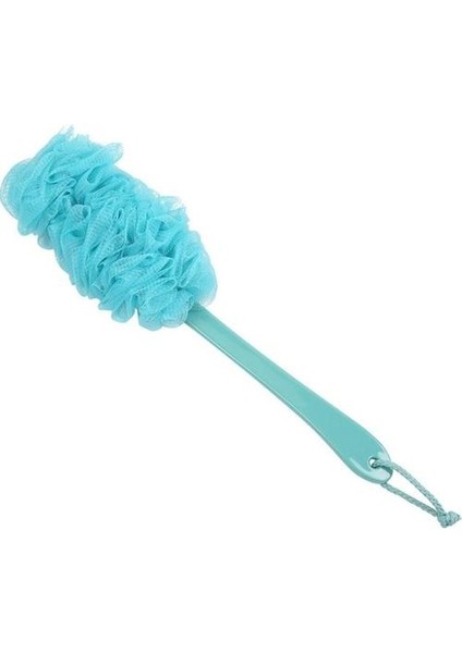 Uzun Saplı Asılı Yumuşak Örgü Arka Gövde Banyo Duş Fırçası Mavi (Yurt Dışından)