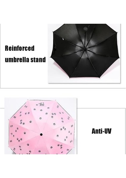 Pati Desenli Mini Katlanır Şemsiye - Pembe (Yurt Dışından) modelleri