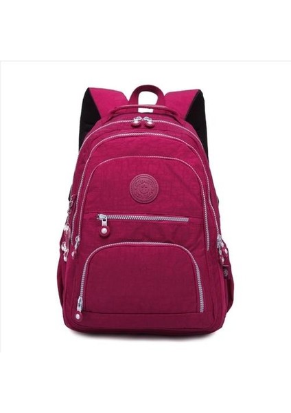 Sırt Çantaları Okul Sırt Çantası Laptop Bagpack Seyahat Çantası, Boyutu: 31x14x42 Cm (T0989 Burgundy) (Yurt Dışından)