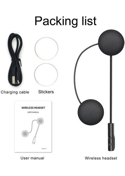 Sportauto T4 Kablosuz Bluetooth Kask Kulaklığı - Siyah (Yurt Dışından) modelleri