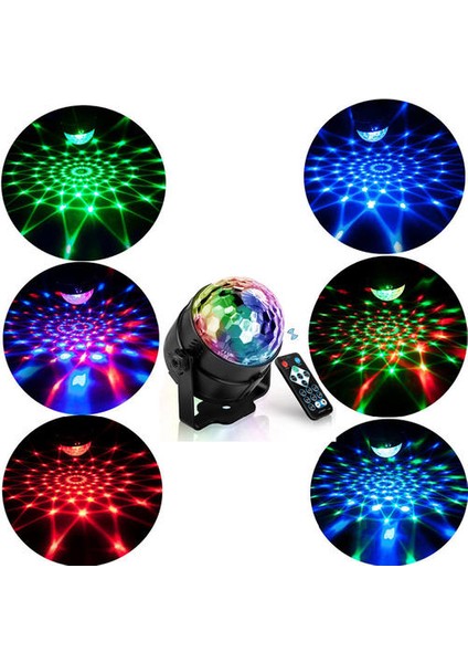 7 Renk Dj Disko Topu Lumiere 3w Ses Aktif Lazer Projektör Rgb Sahne Aydınlatma Efekti Lamba Işık Müzik Noel Ktv Partisi (Yurt Dışından)