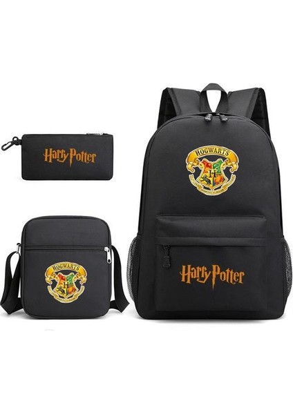 3 Parça Harry Potter Desenli Bölmeli Okul Sırt Çantası (Yurt Dışından)