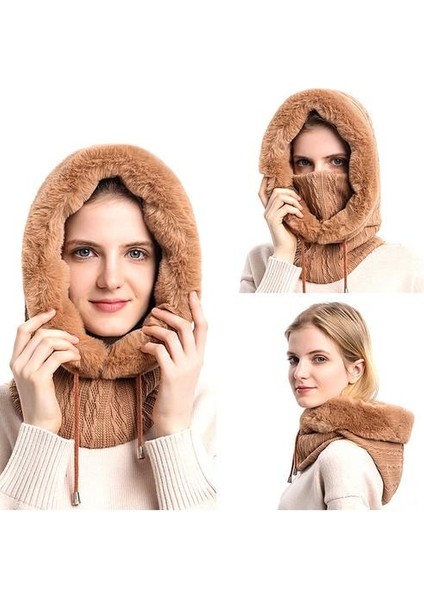 Kadın Sıcak Kabarık Eşarp Şapka H012 (Yurt Dışından) modelleri