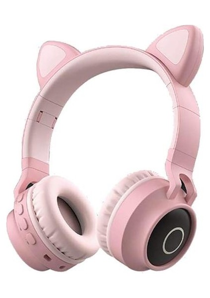 Bt028c Kadın Kedi Kulak Bluetooth Kablosuz Katlanır Kulaklık (Yurt Dışından)