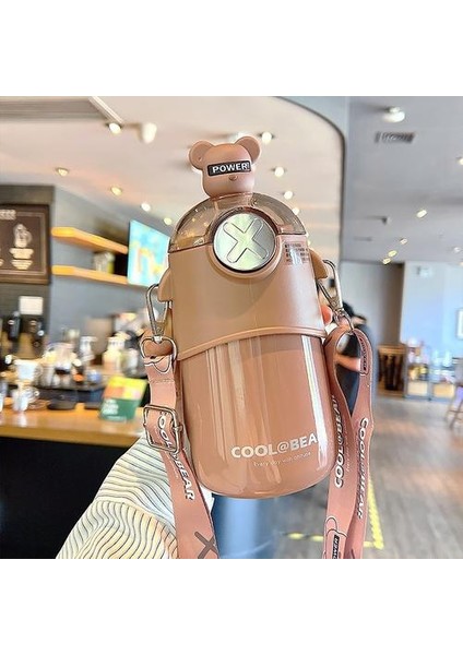 316 Paslanmaz Çelik Çocuk Suluk 480ml - Kahverengi (Yurt Dışından)