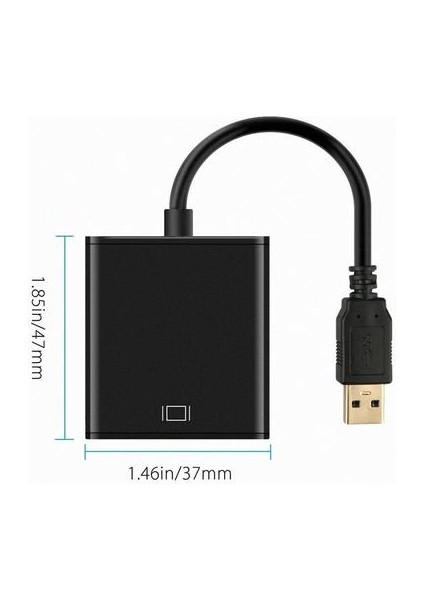 Hd 1080p Usb 3.0 Hdmı Video Kablosu Adaptörü Dönüştürücü Pc Dizüstü Hdtv Lcd Tv Için (Yurt Dışından)
