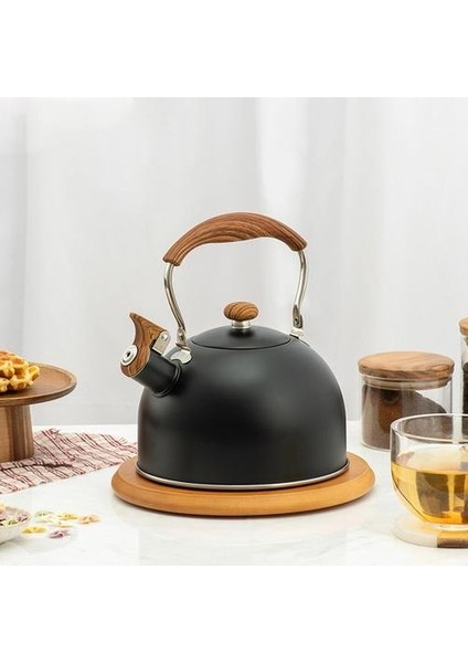 2.5l Büyük Kapasiteli Su Isıtıcısı Çay Demliği - Siyah (Yurt Dışından)