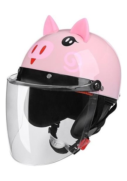 Çocuk Motosiklet Bisiklet Kaskı - Pembe (Yurt Dışından)