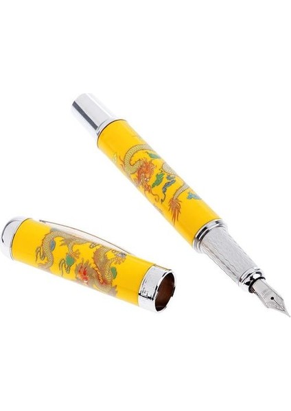 Altın Ejderha Desen Kalem 0.7mm Nib Kalem Dolma Kalem Dayanıklı Tükenmez Kalem (Yurt Dışından) fırsatları