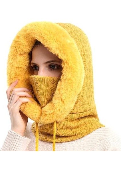 Kadın Sıcak Kabarık Eşarp Şapka H012 (Yurt Dışından) fiyatları