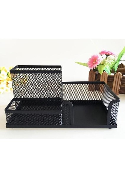 Siyah Ofis Mesh Metal Masa Organizatörü, 3 Bölüm 7.9 X 3.7 X 3.7 Inch (Yurt Dışından) fırsatları