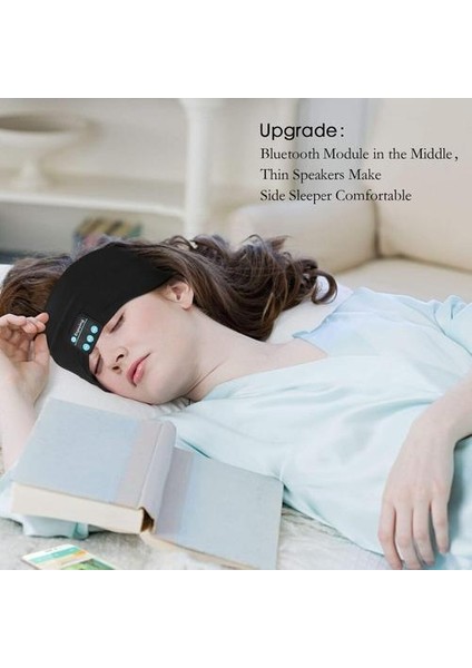 Bluetooth Kafa Bandı Uyku Kulaklıkları, Kablosuz Müzik Spor Kafa Bantları Uyku Kulaklıkları, Uzun Süreli Oyun Egzersizi, Koşma, Yoga (Yurt Dışından)