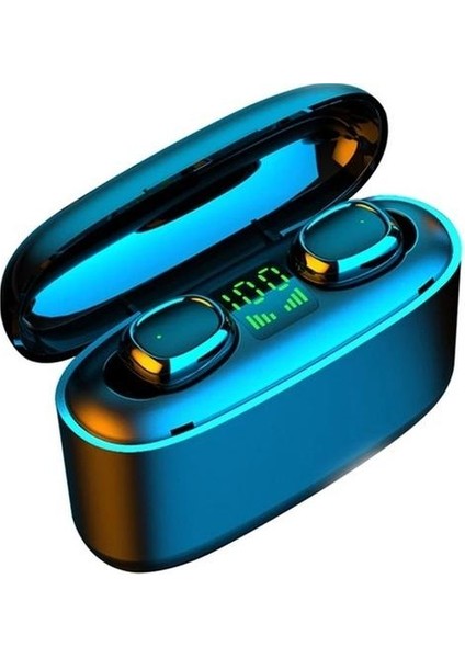 G5s Led Bluetooth Kablosuz Kulaklık - Mavi (Yurt Dışından)