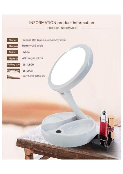 Led Işıklı Makyaj Aynası (Yurt Dışından) modelleri