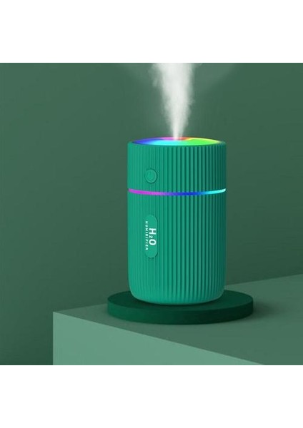 220 Ml. Mini Sessiz Hava Difüzör Mist Arıtma Aroma Hava Nemlendirici 7 Led Işık Yeşil (Yurt Dışından)